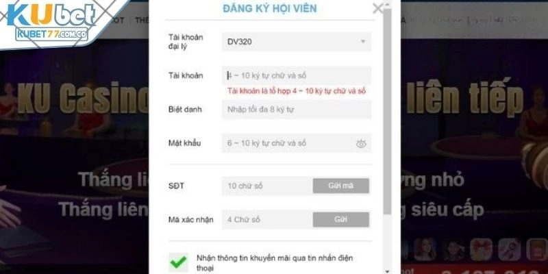 Điền chính xác các thông tin cơ bản