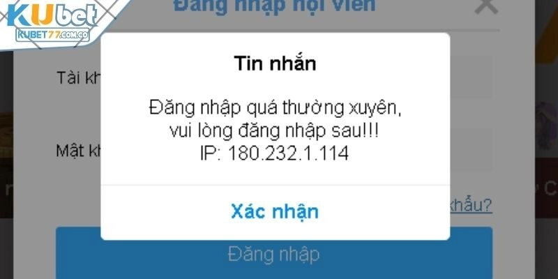 Hoạt động bất thường làm tài khoản Kubet77 bị khóa
